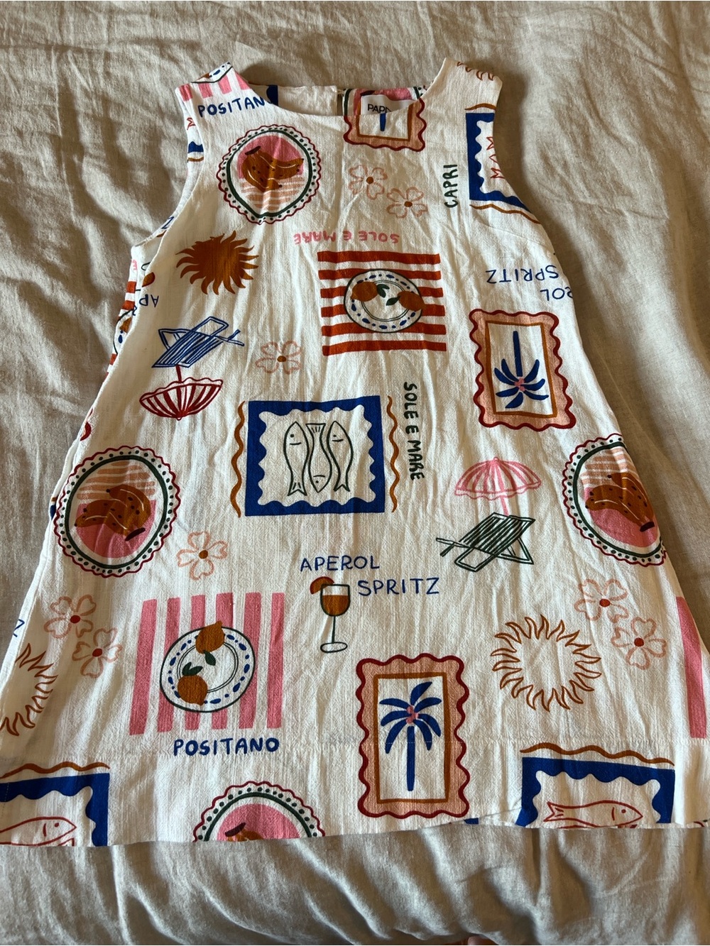 Paper Heart Linen Blend Tunic Italian Summer dress. Like new - XS